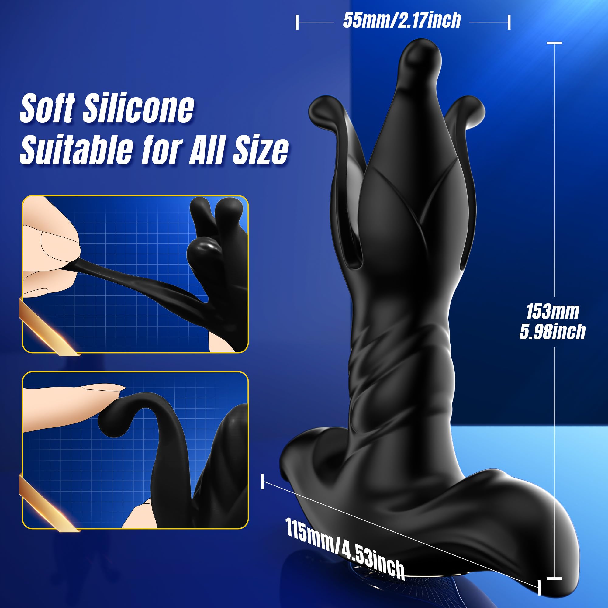 Prostate Massager Anal Toys, Male Sex Toys for Men Sex Toy Anal Plug Adult Toys with 9 Tension Shock Flapping Thrusting Vibrating Butt Plug Anal Dildo New