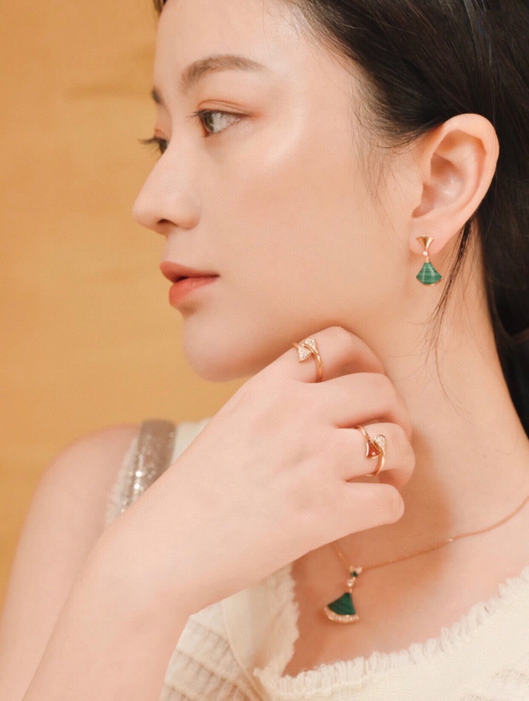 Bulgari fan-shaped earrings