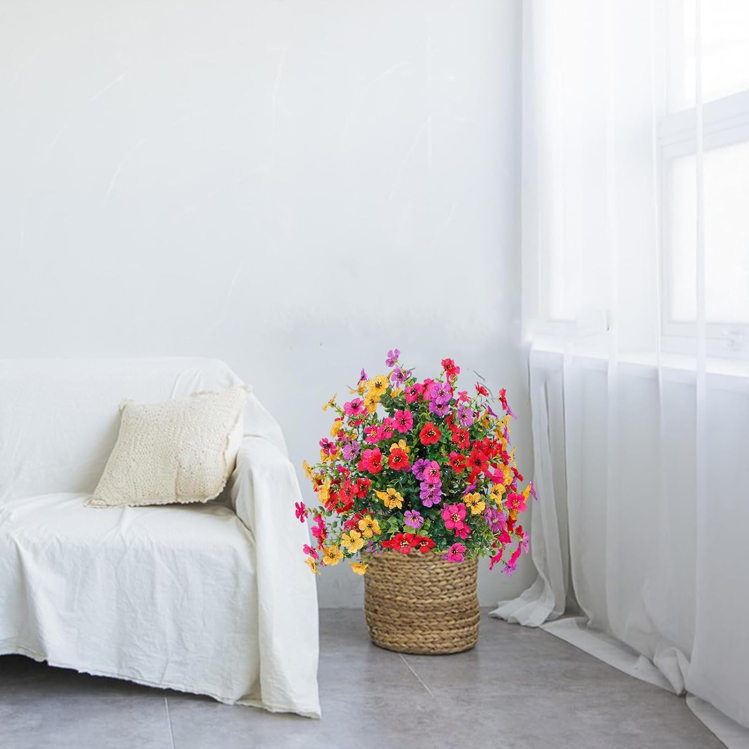 🔥FLASH SALE - 60% OFF🔥UV Resistant Faux Flowers Shrubs with Spikes