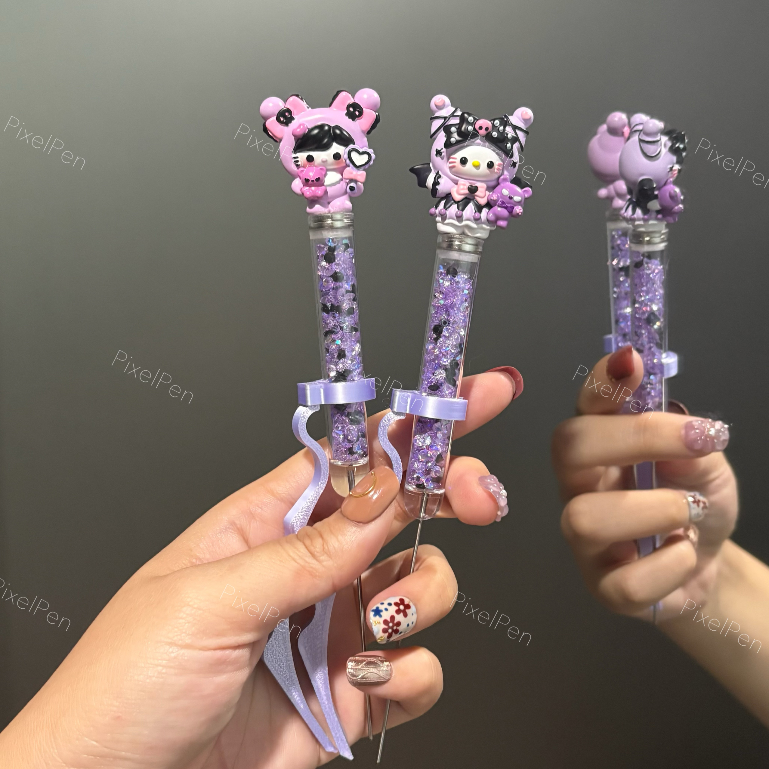 【5mm】PixelPen Magnetic Grip Piecing Bean Pen Tool for big beans | Kuromi