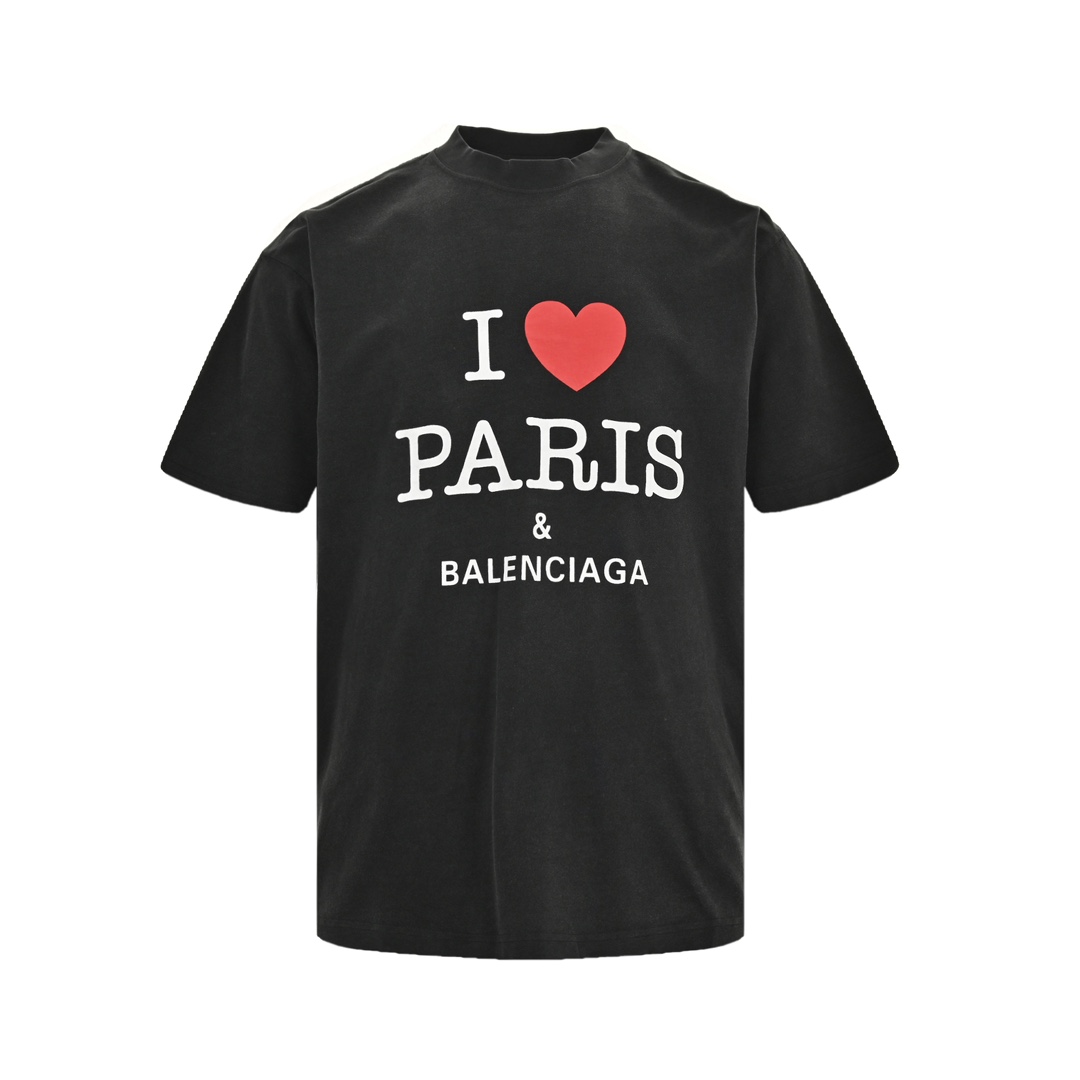 Balenciaga 24ss Love letter print short sleeve