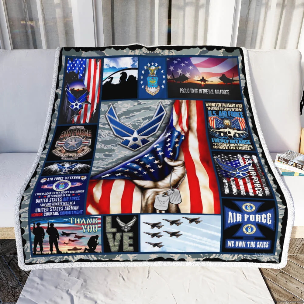 Air Force Veteran. United Sates Air Force Sofa Throw Blanket