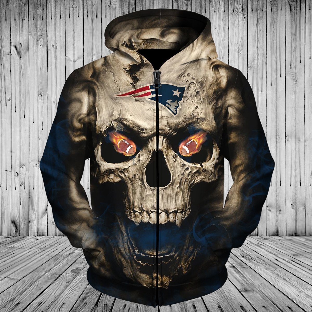 PATRIOTS 3D HOODIE SKULL21