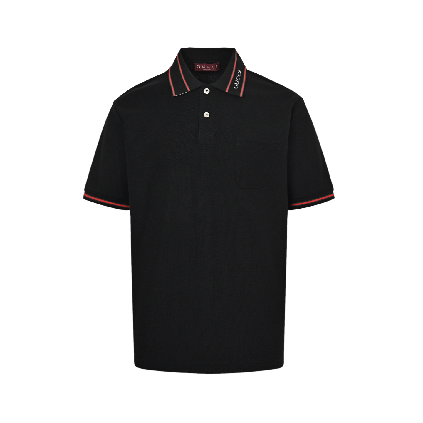 Gucci 25ss letter collar jacquard Polo short sleeve