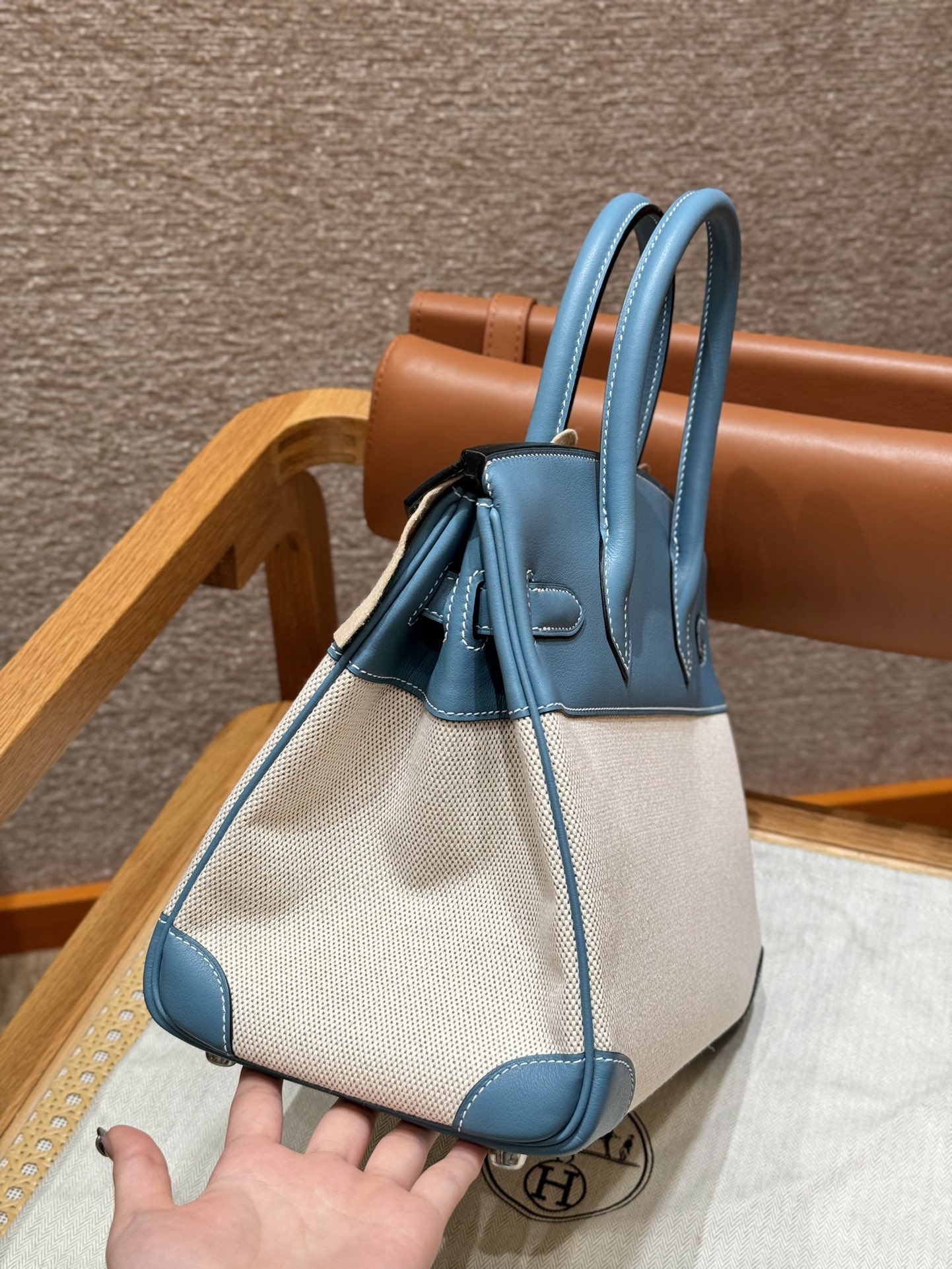 Hermes Birkin 75Bleu Jean (Handmade to order)