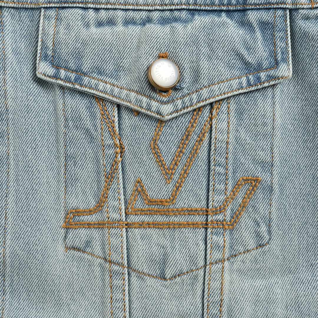 Louis Vuitton 24Fw embroidered logo denim jacket