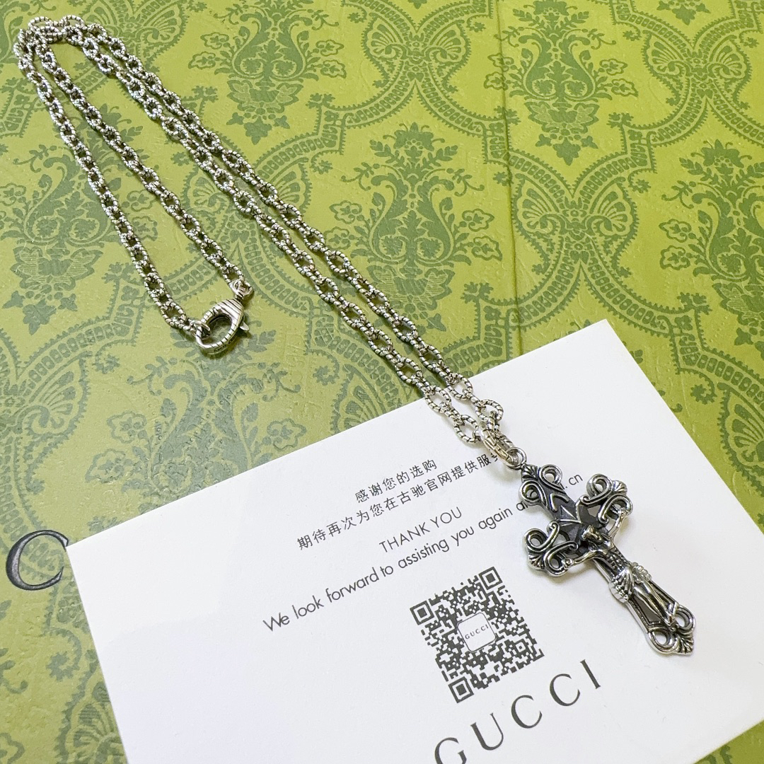Gucci Anger Forest Series Cross Vintage Necklace