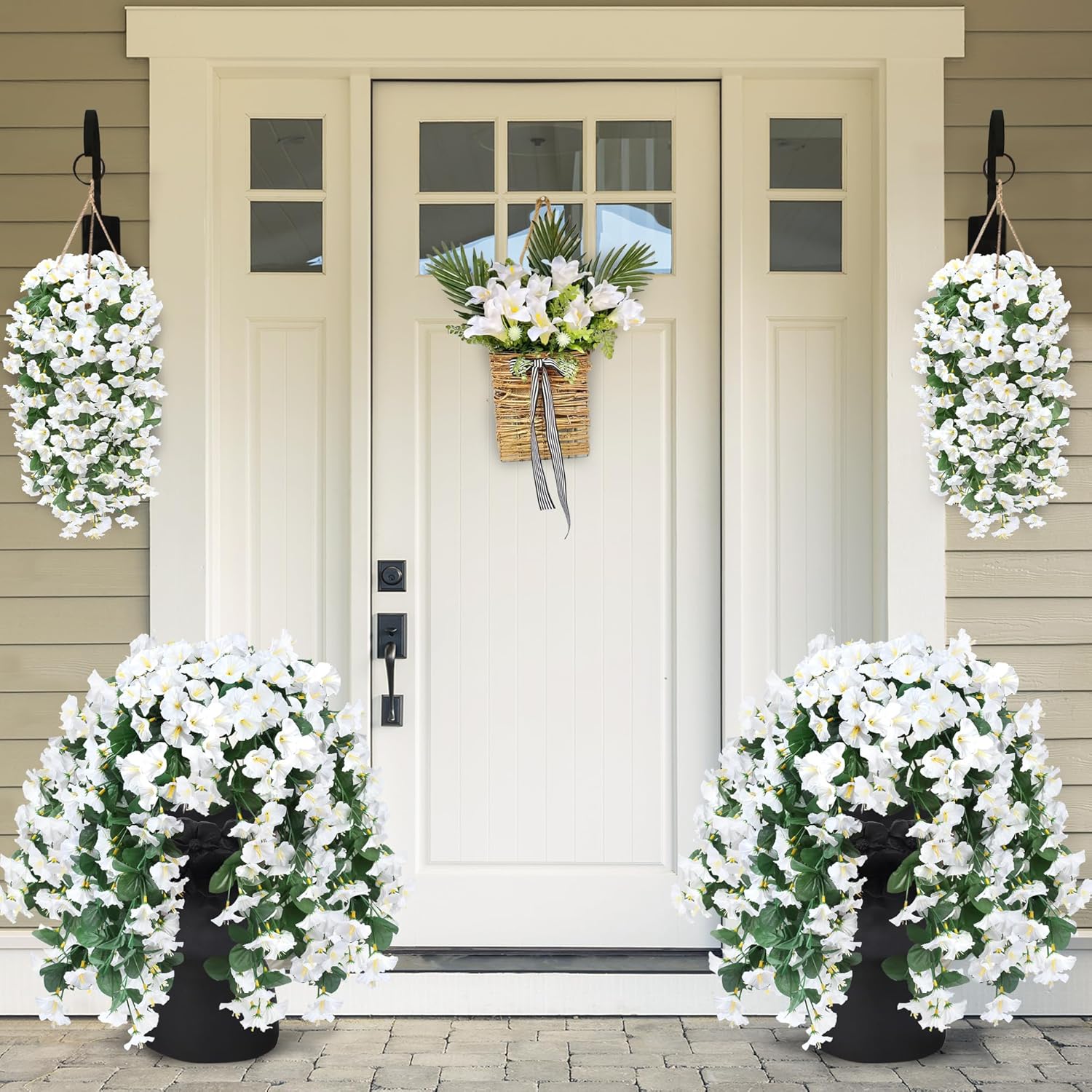 🔥ON SALE - 45% OFF🔥Artificial Faux Hanging Flowers Plants - UV resistant, Waterproof，Windproof