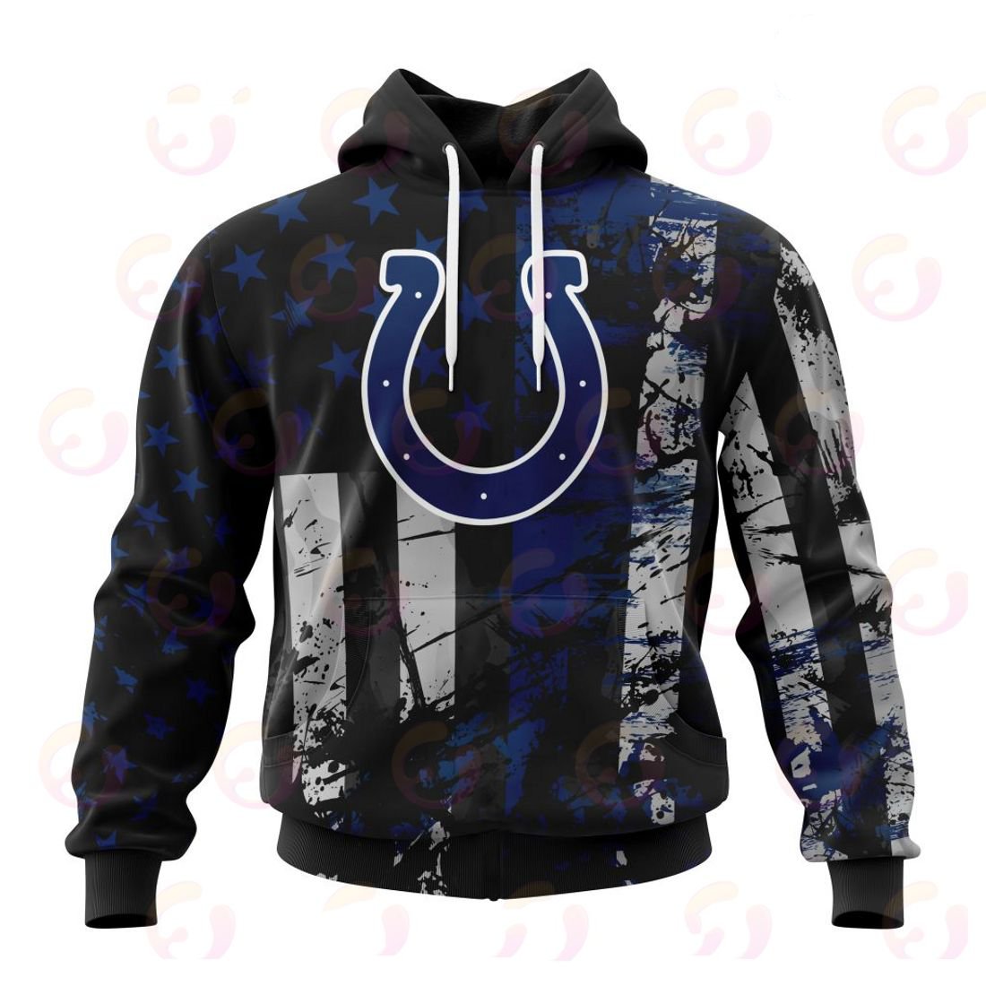 INDIANAPOLIS COLTS 3D HOODIE JERSEY FOR AMERICA