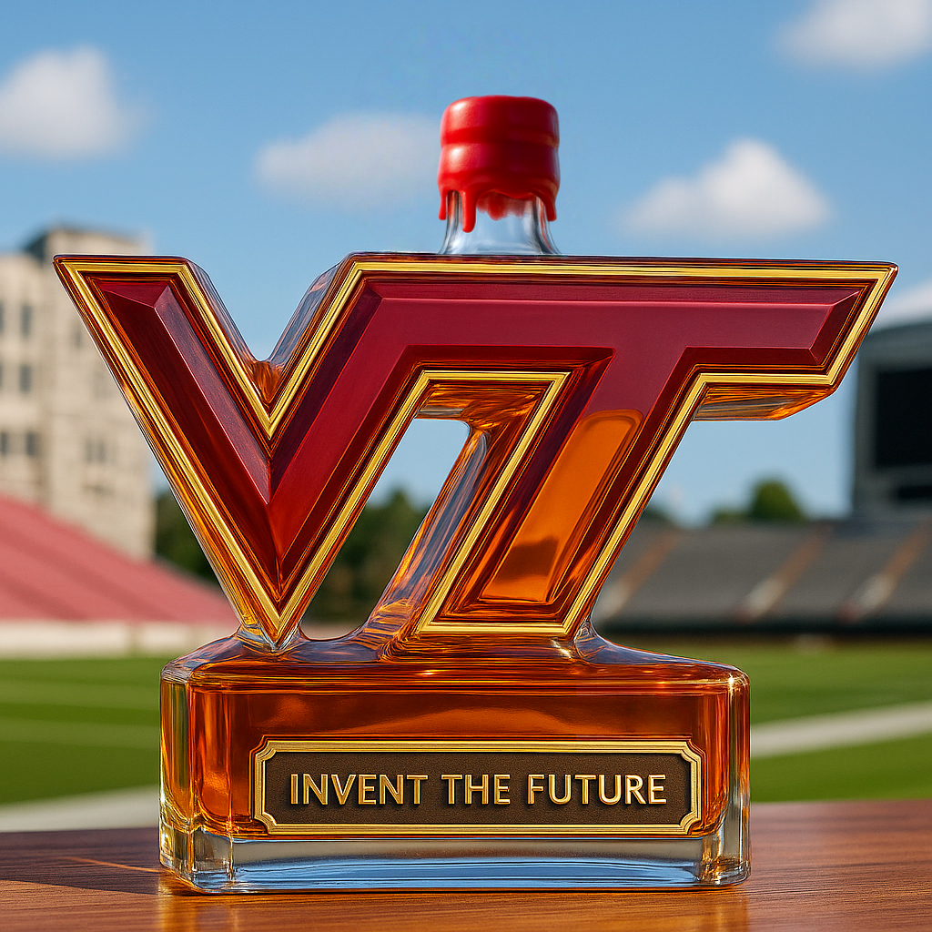Virginia Tech Hokies Limited Edition Whiskey Bottle