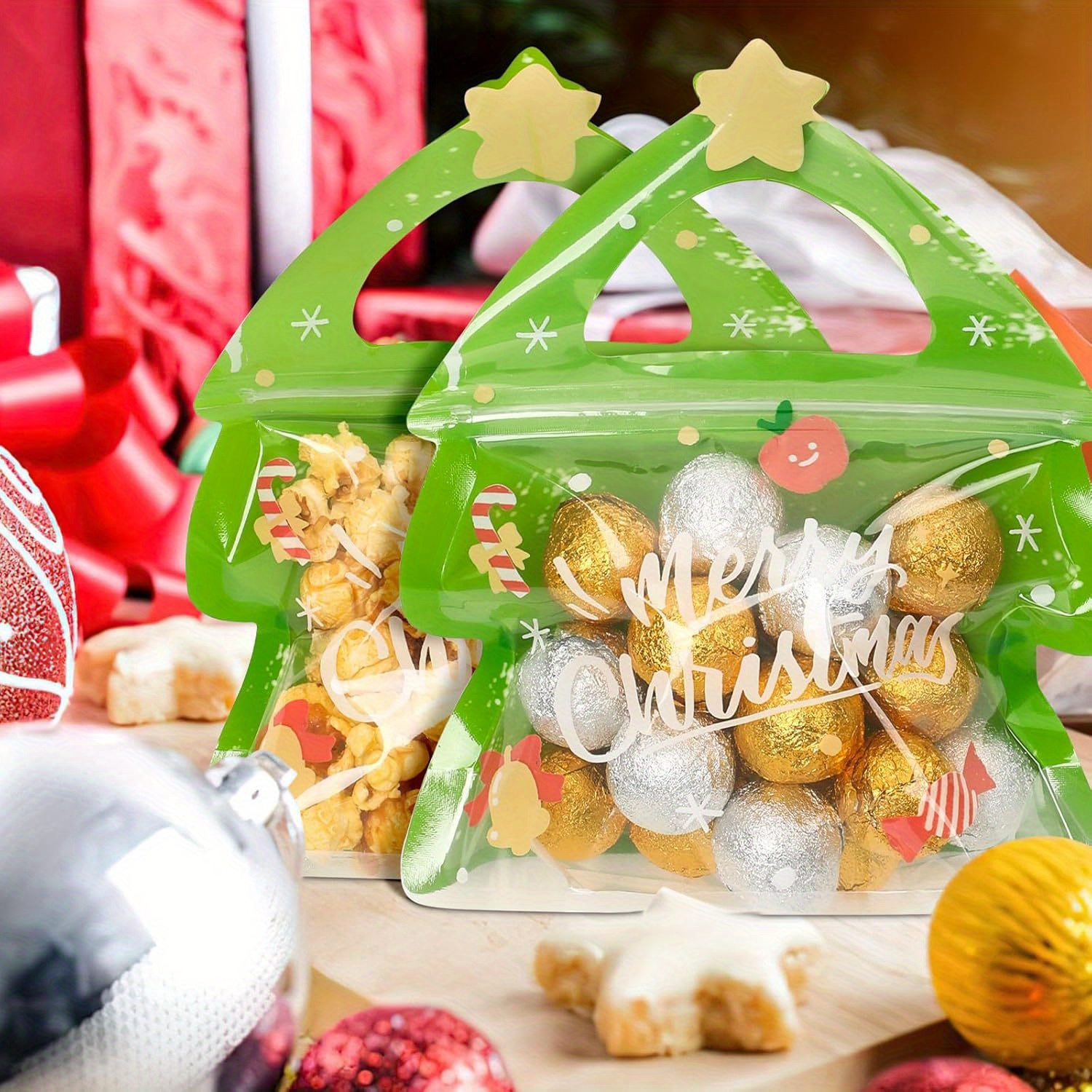 🎄Early Christmas Sale 49% OFF🎄Christmas Refillable Eco-Friendly Gift Bags (10-Pack) - Water-Resistant, Resealable