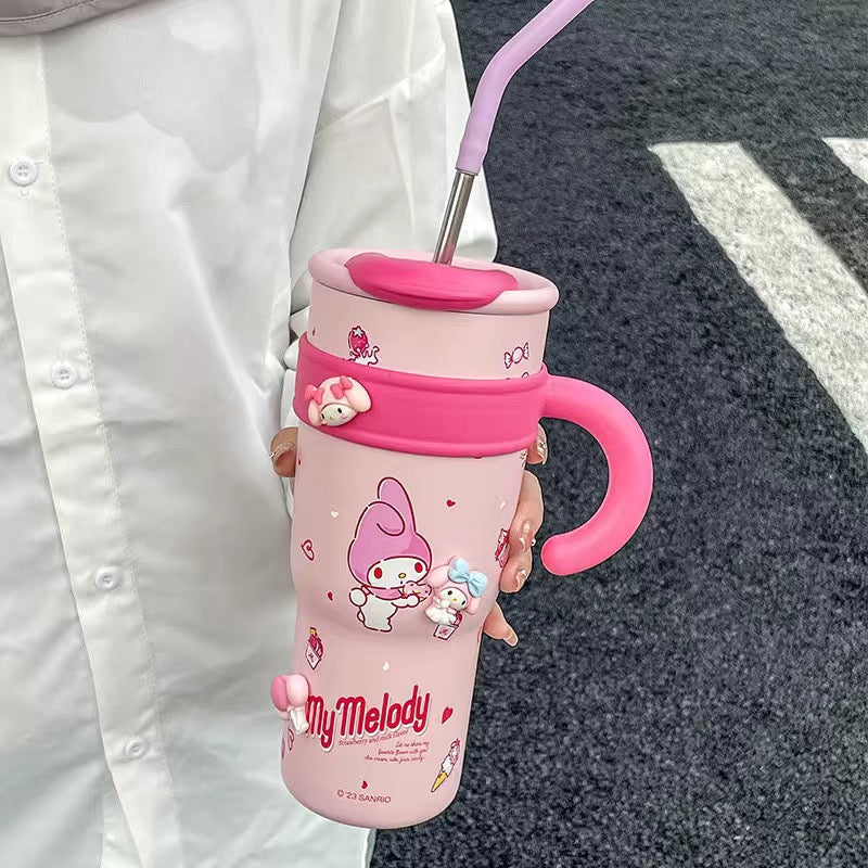 KT Vacuum Insulated Stainless Steel Travel Tumbler with Splash-Proof Lid, Includes Reusable Plastic Straw and Fits in Car Cup Holders