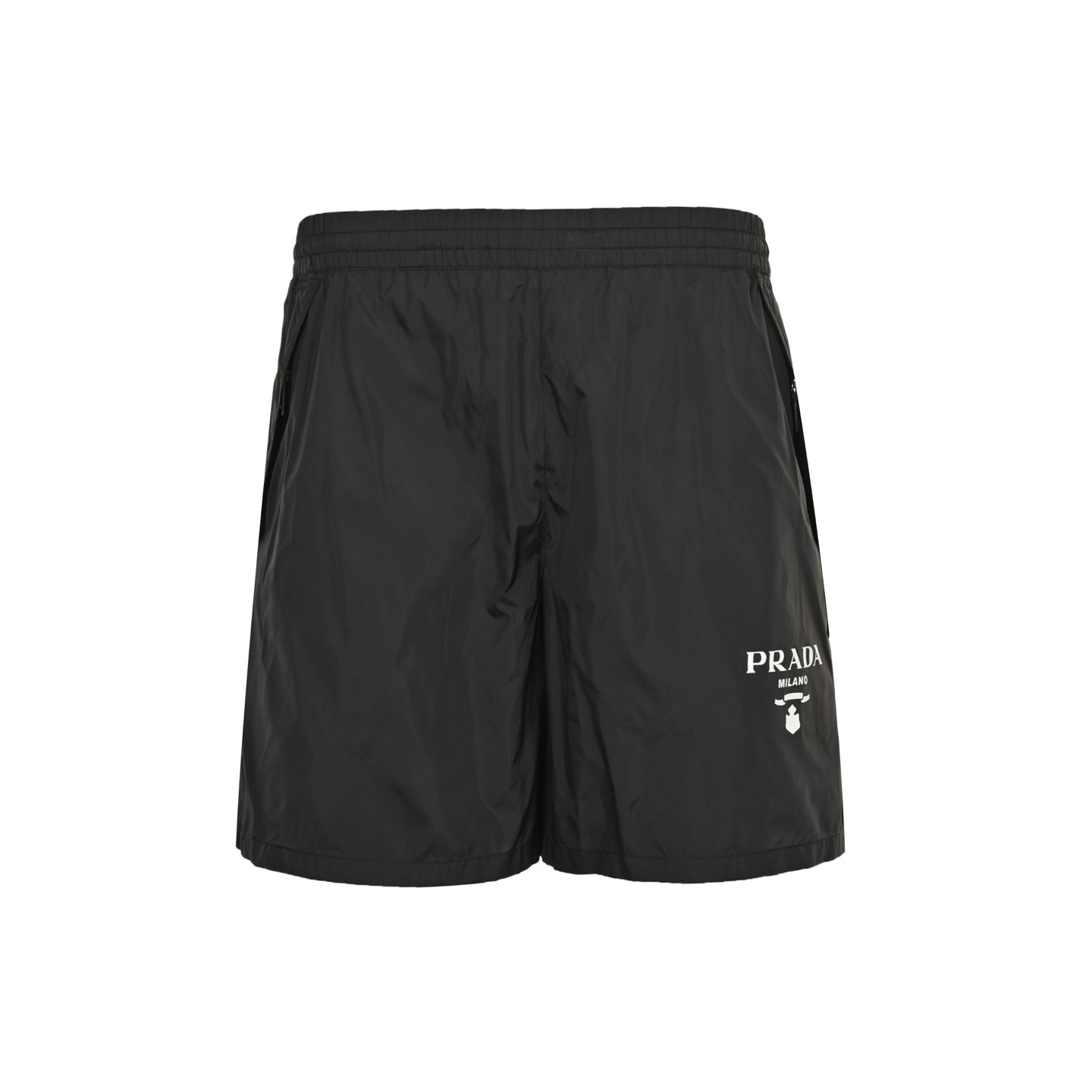 Prada 25ss printed logo nylon shorts