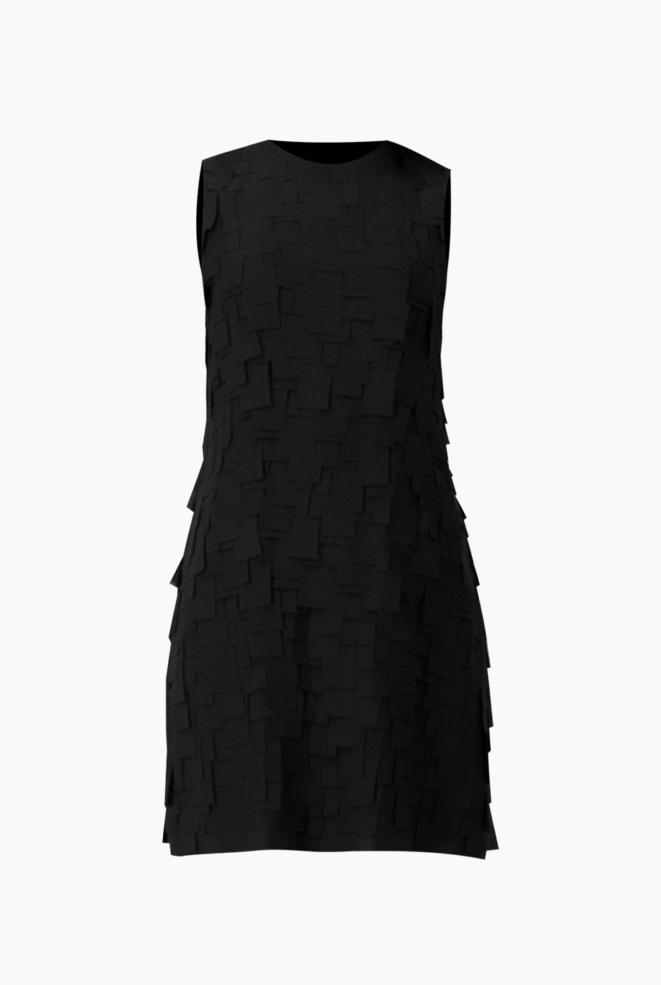 Vestido corto negro sin mangas