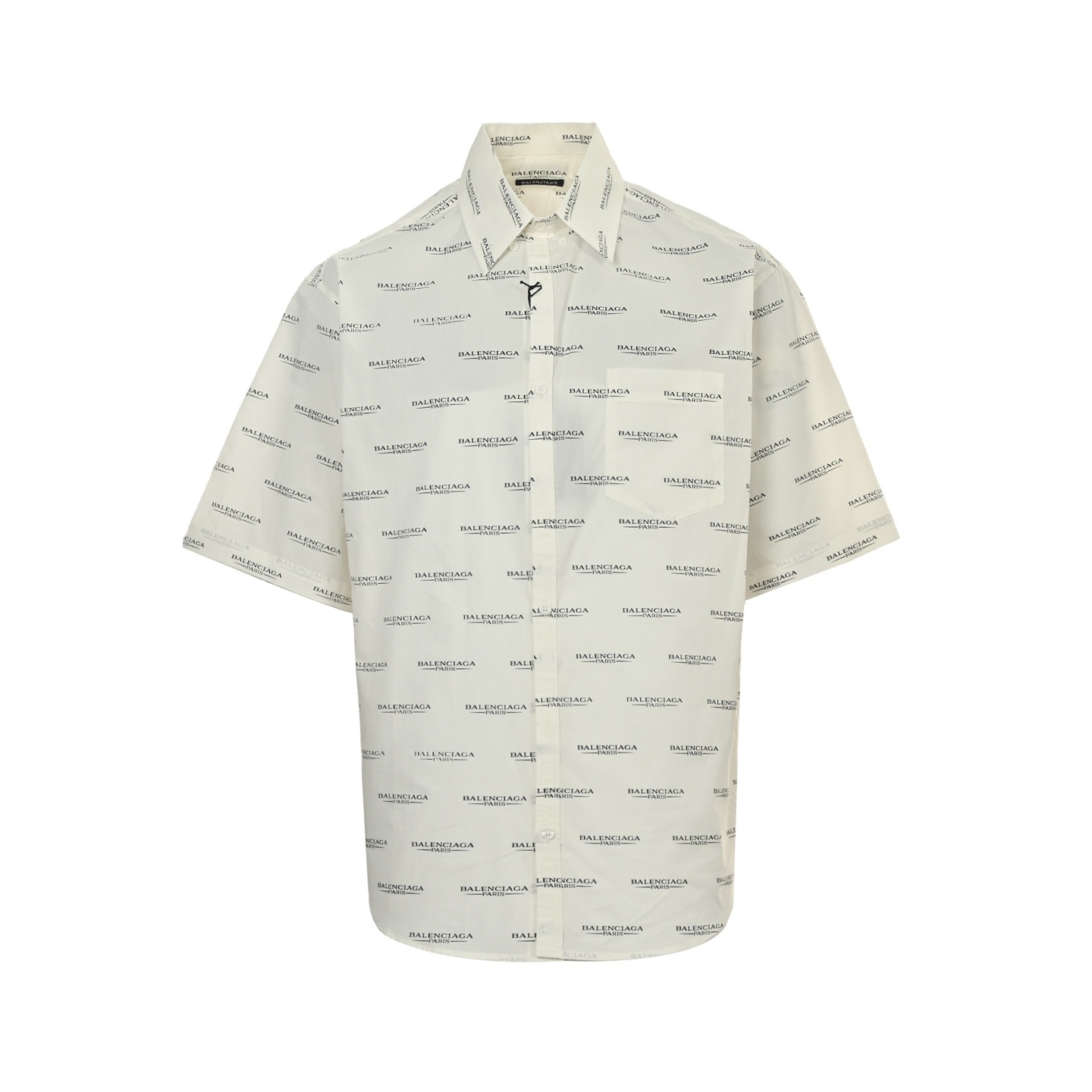 Balenciaga 25ss short-sleeved shirt with all-over logo print