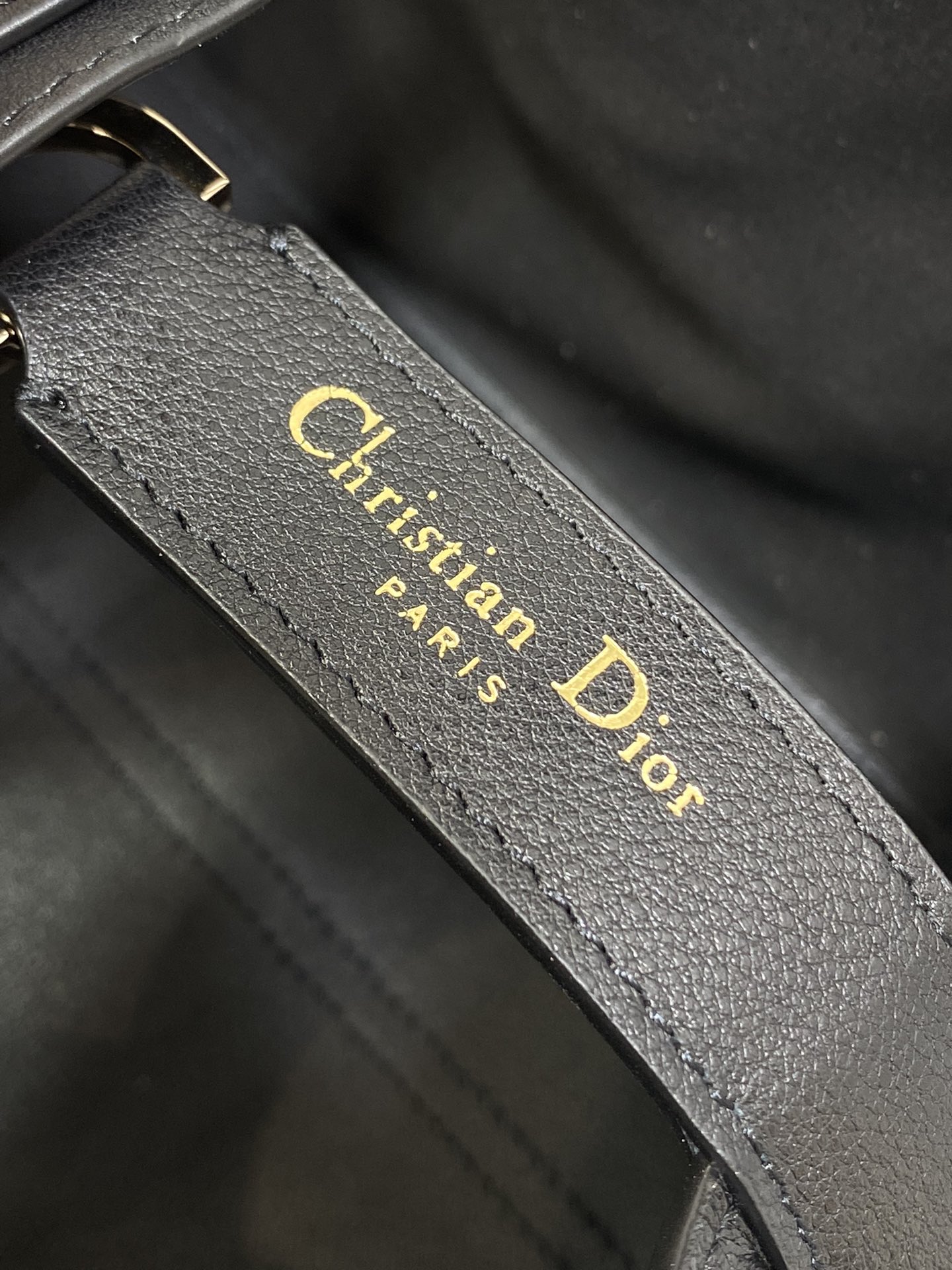 Dior Toujours series black embossed handbag