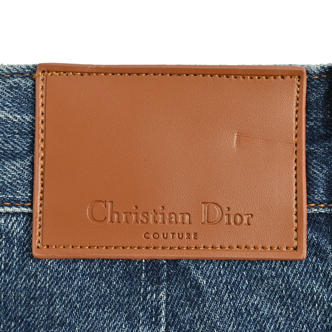 Dior 24ss signature embroidered work denim trousers