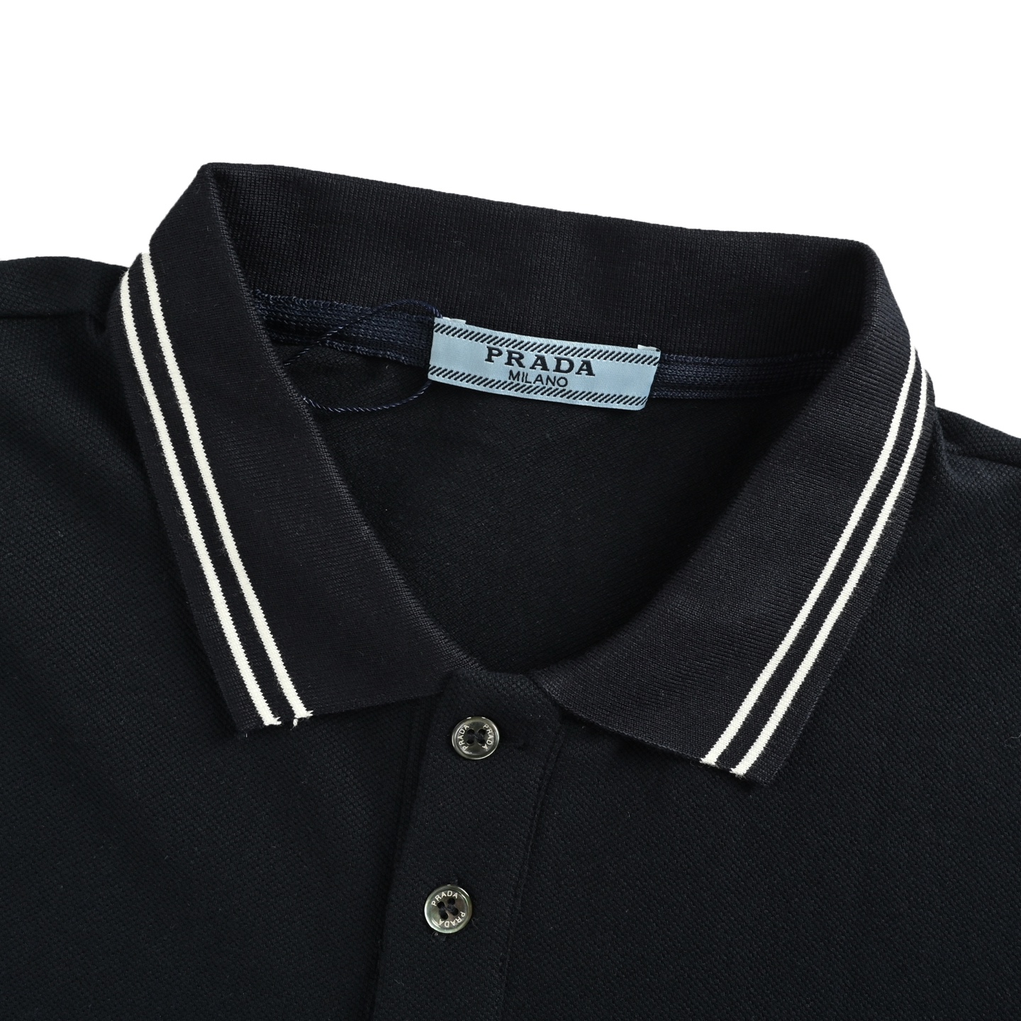 Prada 25ss logo embroidered Polo short-sleeved shirt