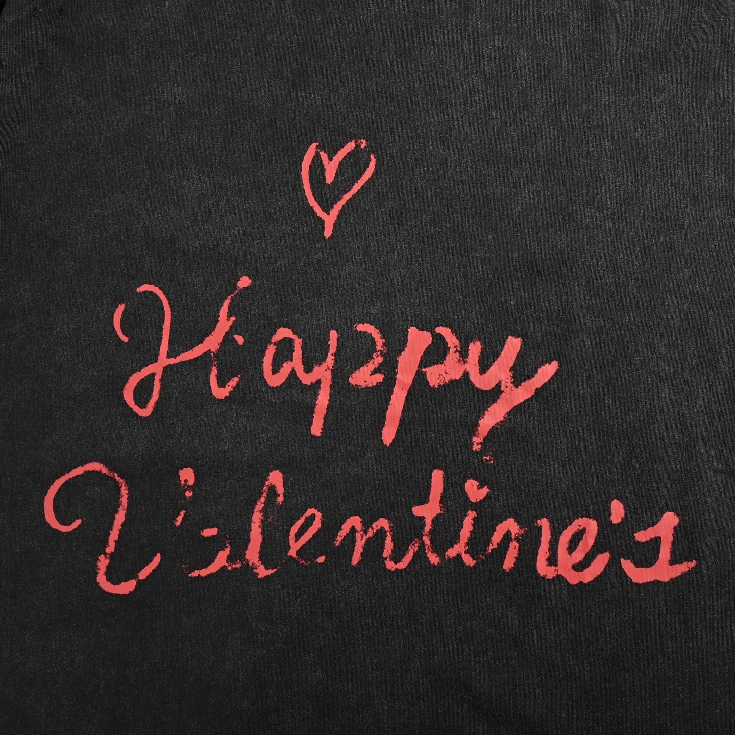 Balenciaga 25ss Valentine's Day Limited Edition Heart Letters Washed Short Sleeve