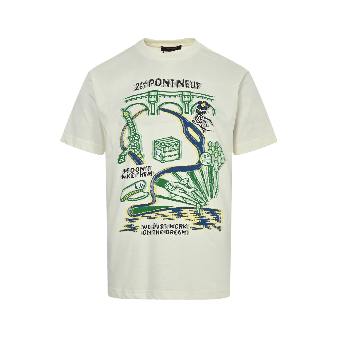 Louis Vuitton 25ss multi-element printed short-sleeved shirt