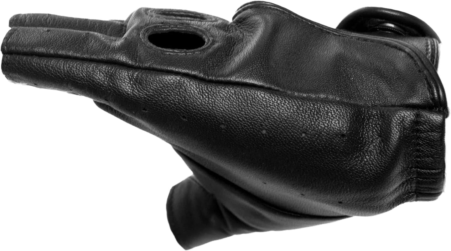 Barcelona motorcycle gloves⚡️ Leather with exposed stitching + metal buckles | Switch to cool-dapper look in just one second