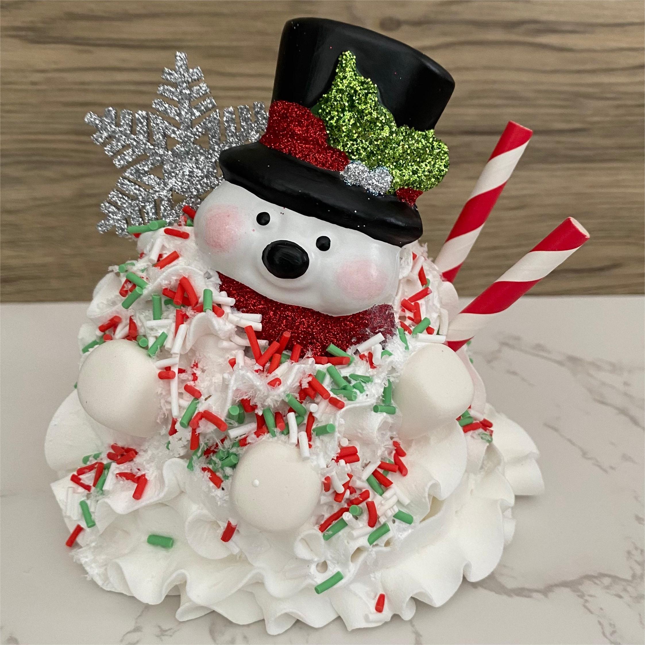 Faux Whip Snowman Mug Topper | Holiday Gift