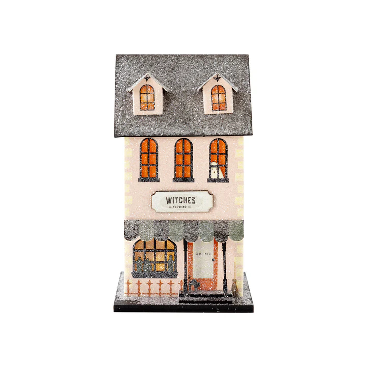 💥ON SALE💥🍂 LED Fall Glow Haunted House Lantern , Witch Cottage✨🏠