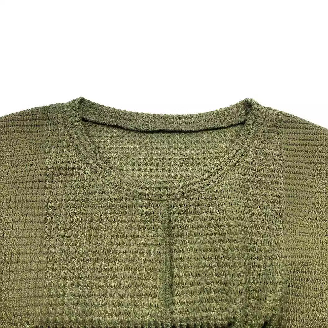Oversized Knit Vest with Ladylike Temperament, Sleeveless