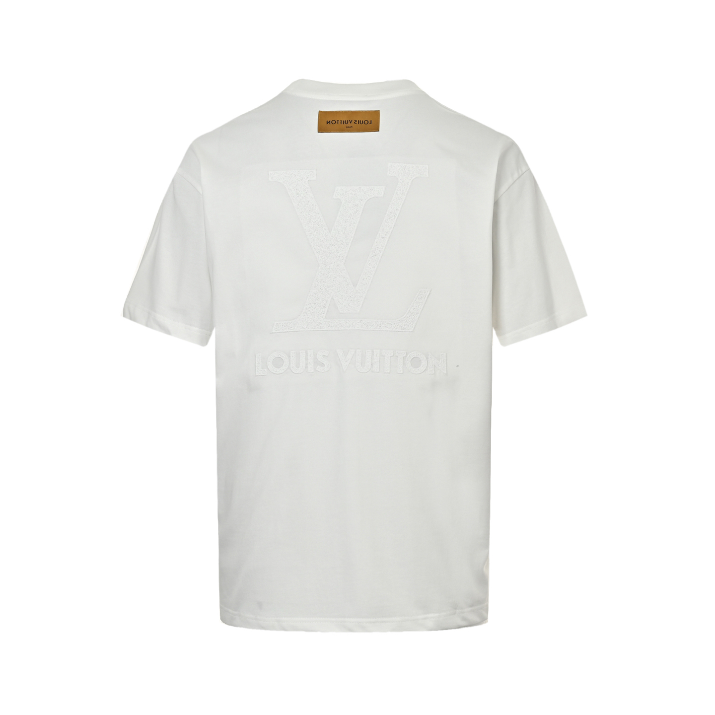 Louis Vuitton 25ss dark pattern large logo tatami embroidered short sleeves
