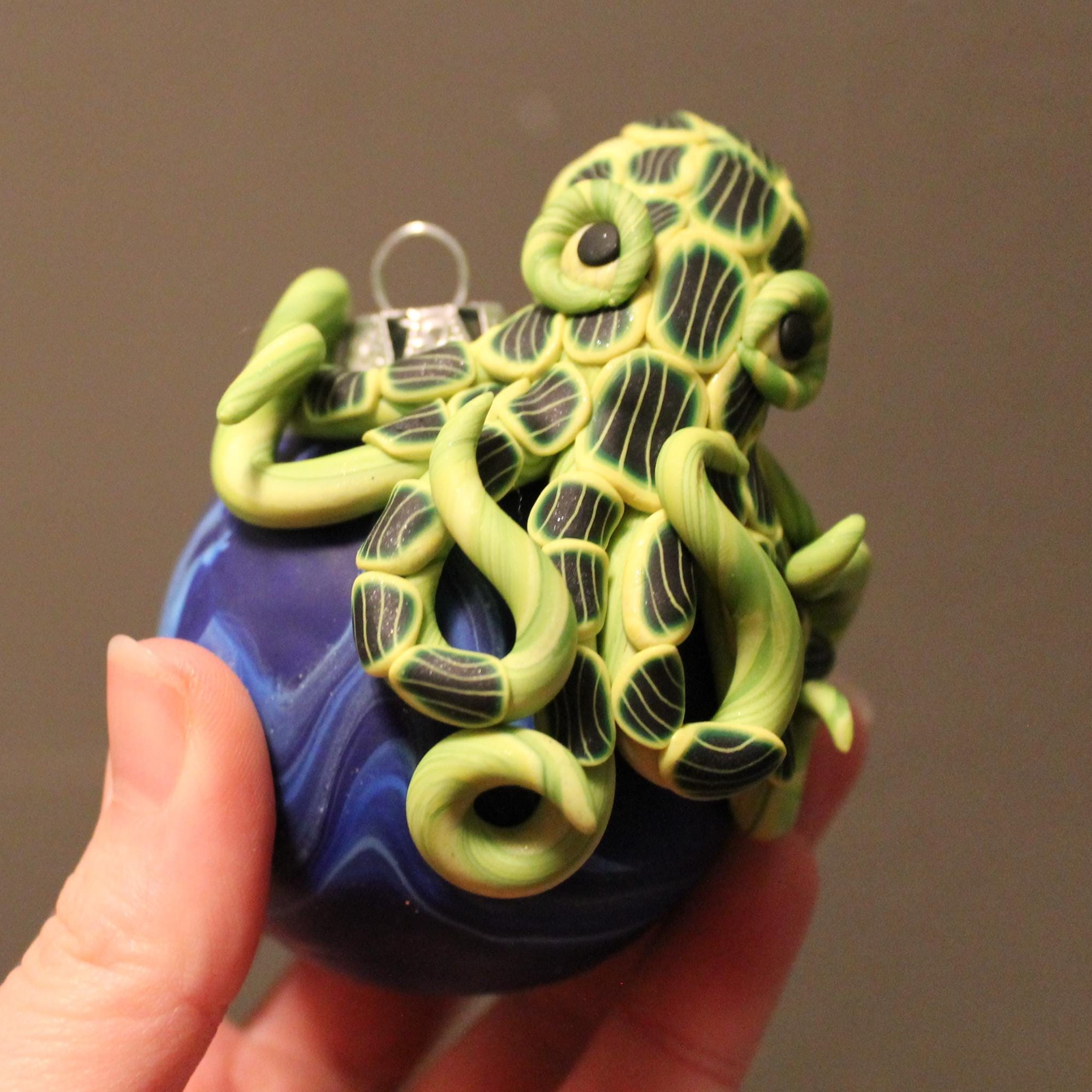 Clay Octopus Christmas Ornament