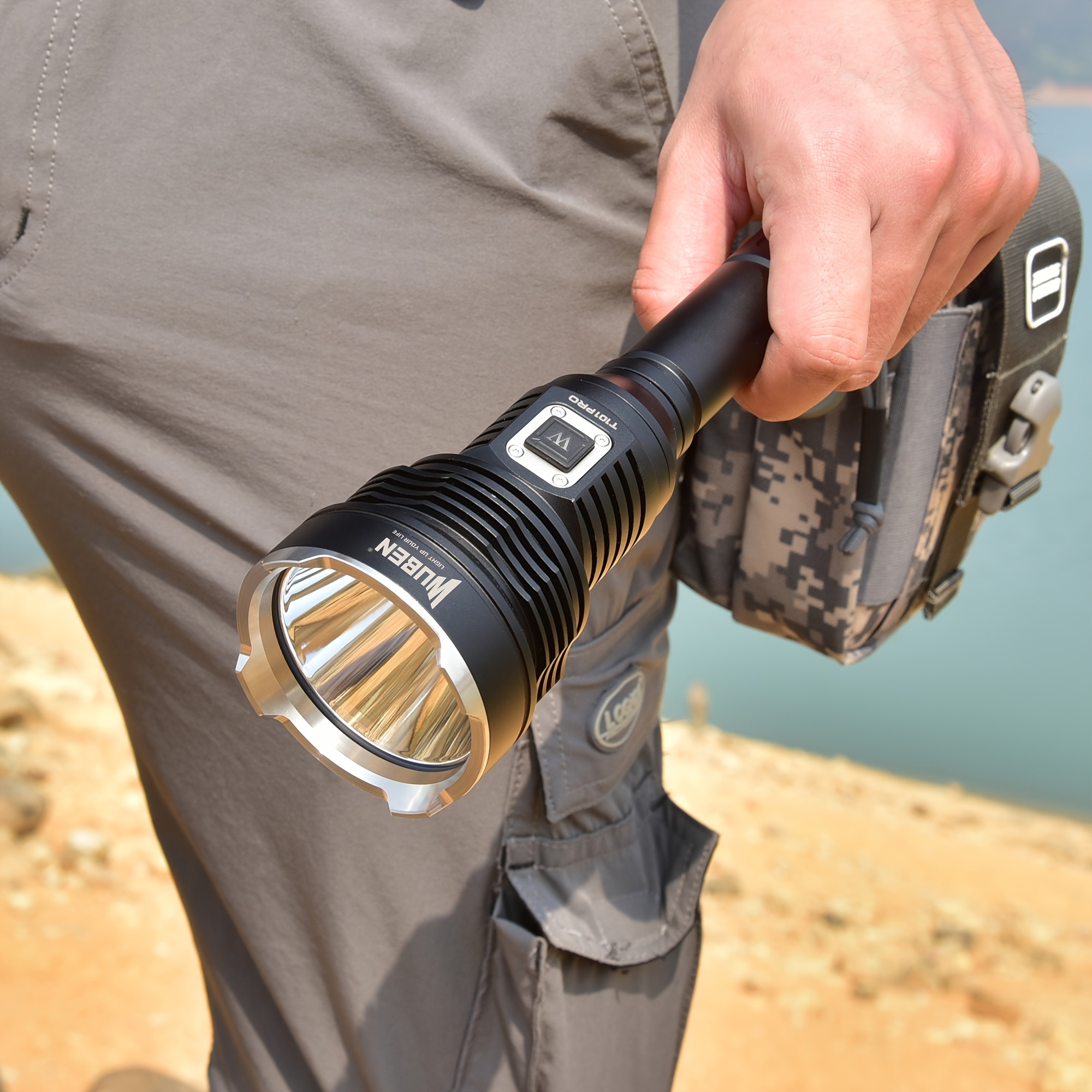 WUBEN T101 Pro Bright LED Flashlight, Waterproof Rechargeable Torch Light For Outdoor Camping Hiking Hunting Adventure And Searching, 3500LM