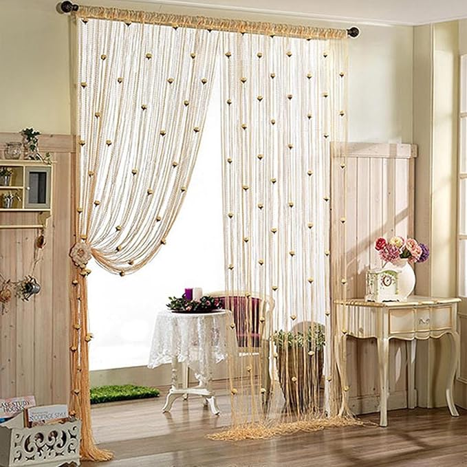 🌹🚪Sparkling Rose Flower String Curtain（2m/78.74
