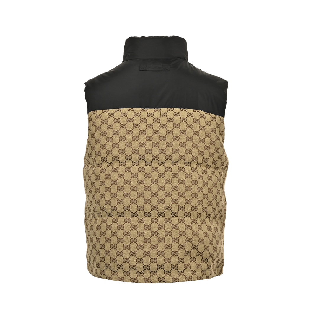 Gucci 24Fw all-over jacquard monogram patchwork down vest