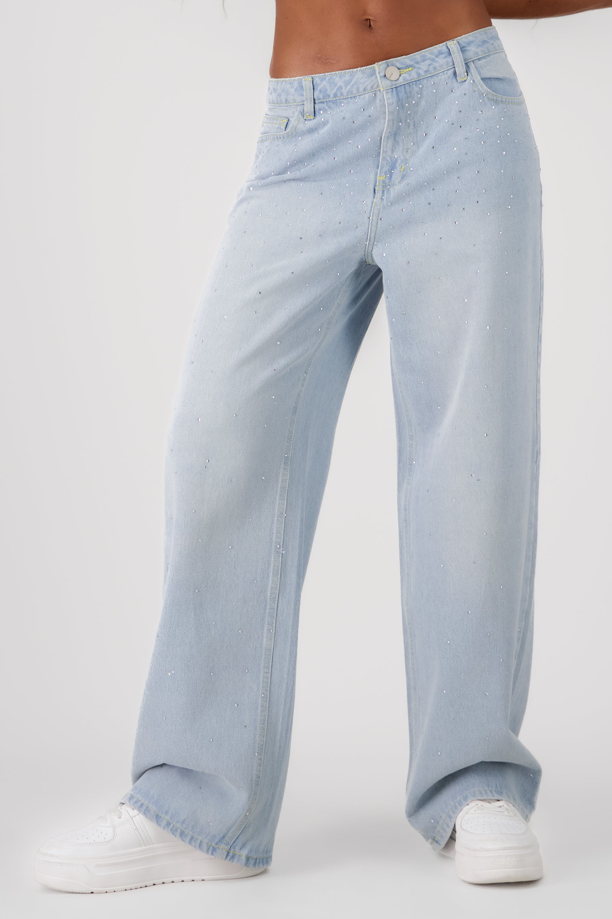 Straight Leg Jeans with Sparkle Detail