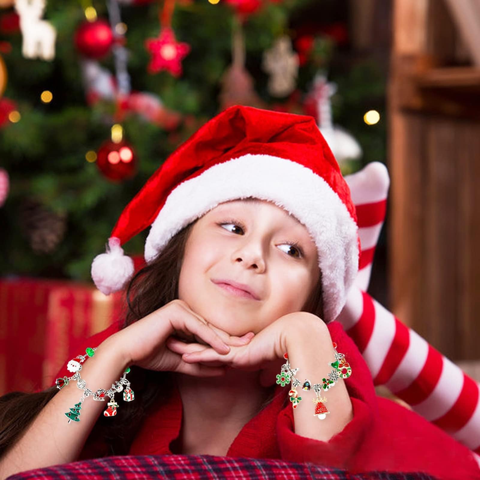 24 Pcs DIY Christmas Advent Calendar Bracelets Set