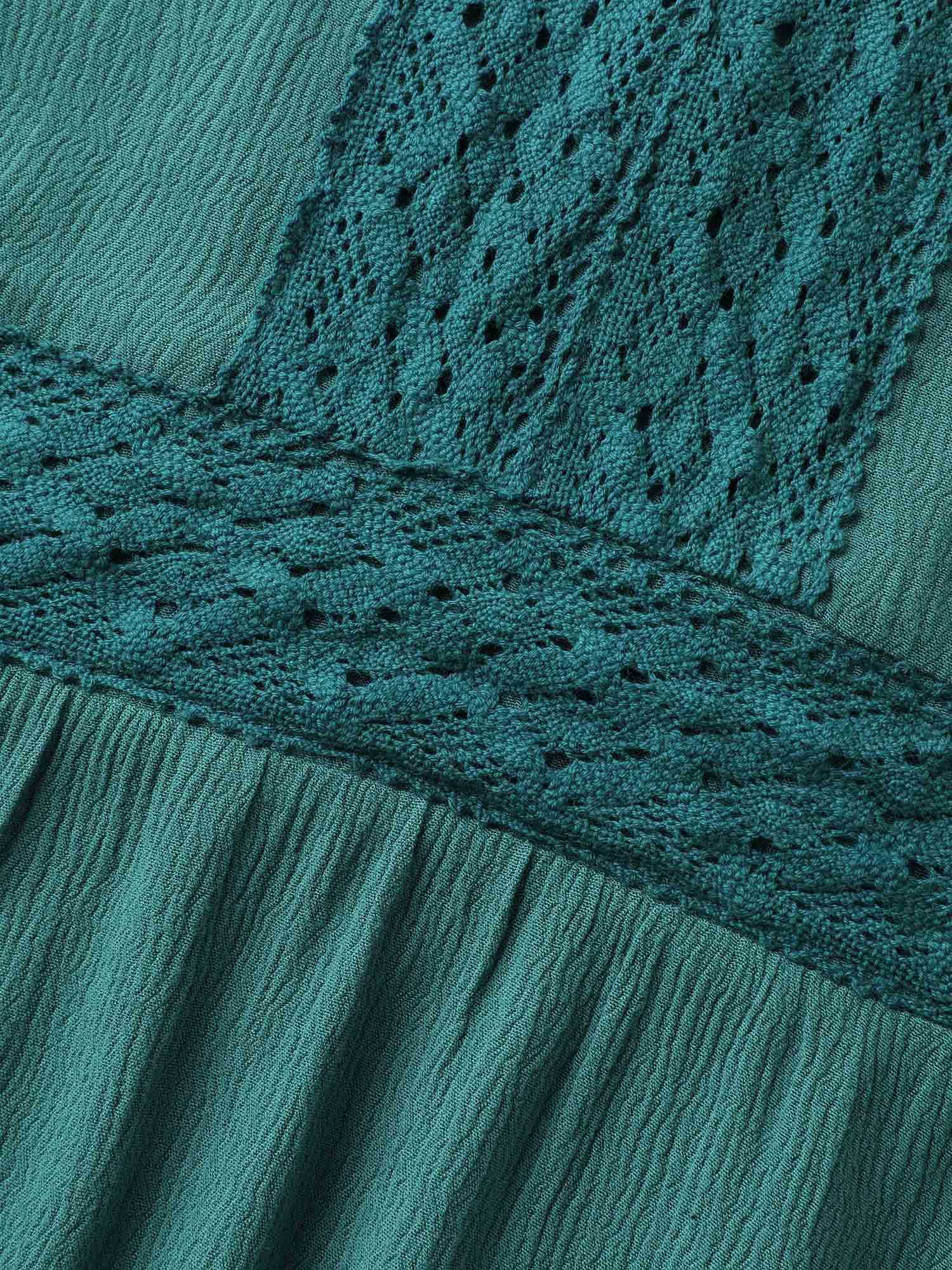 Lace Trim Perfect-Fit Solid Blouse