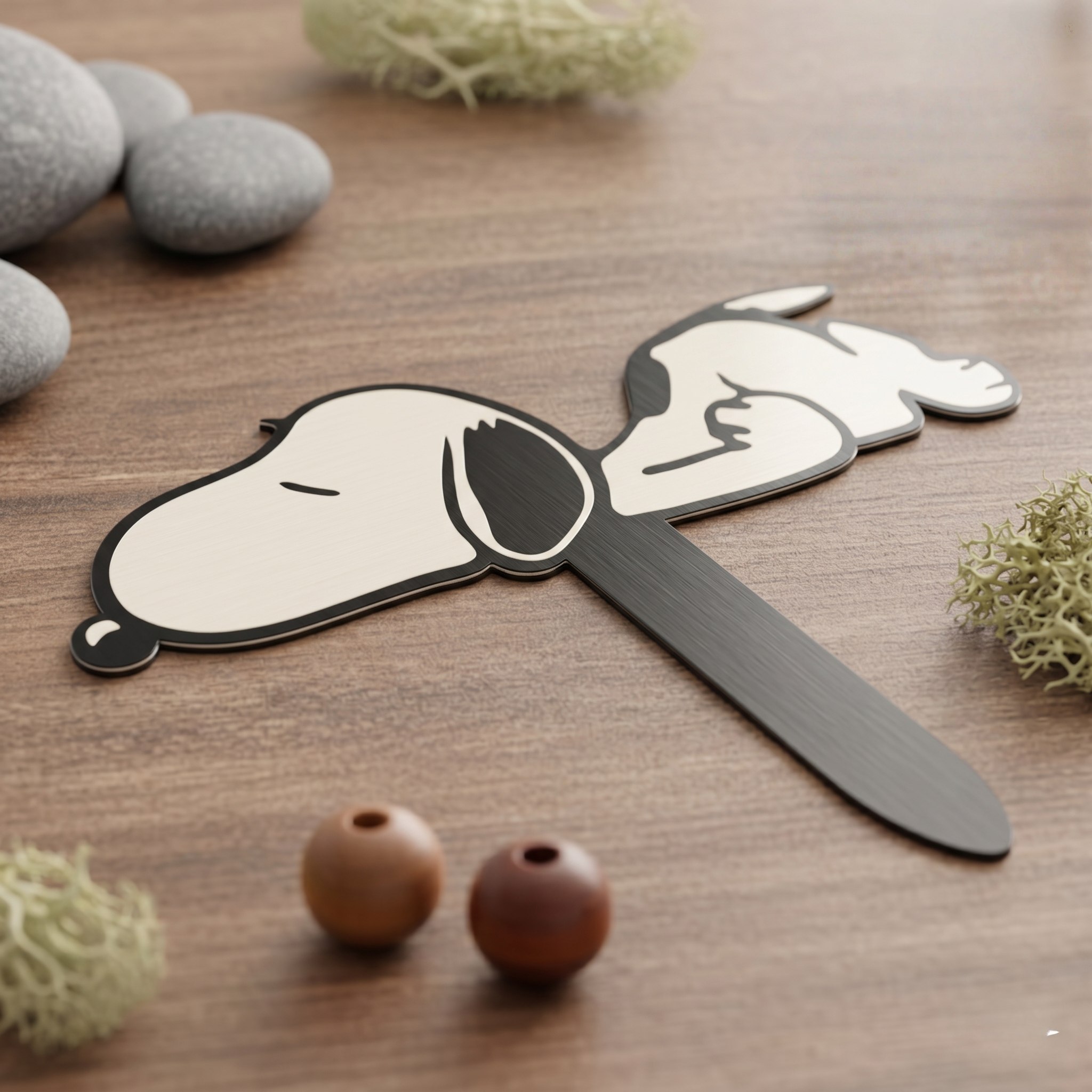 Sleeping Snoopy Metal Yard Stake | Garden Decor