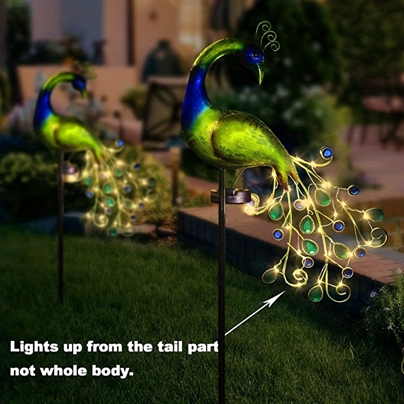 Beautify Your Garden with This Stunning Peacock Solar Garden Light - Waterproof & Durable!