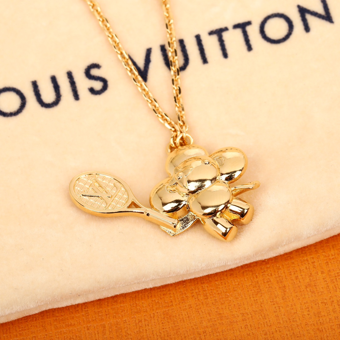Louis Vuitton trendy logo necklace