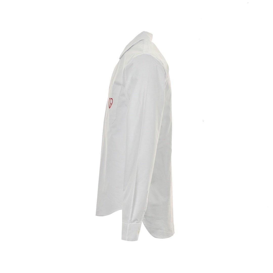 Dior 24Fw heart embroidered long-sleeved shirt