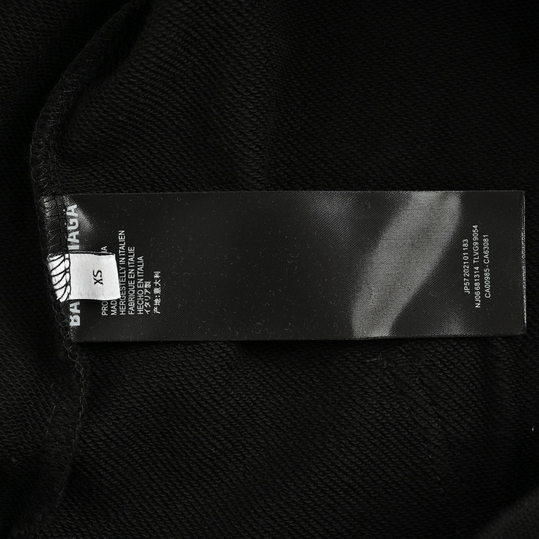 Balenciaga 24Fw burst letter print hooded sweatshirt