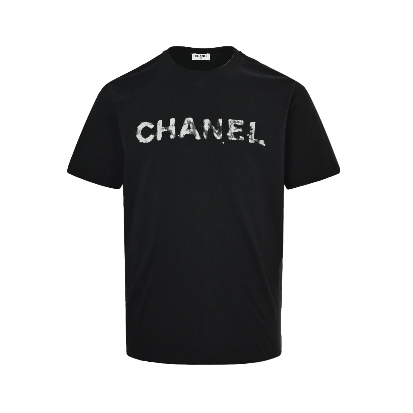 Chanel 25ss double C letter print short sleeve