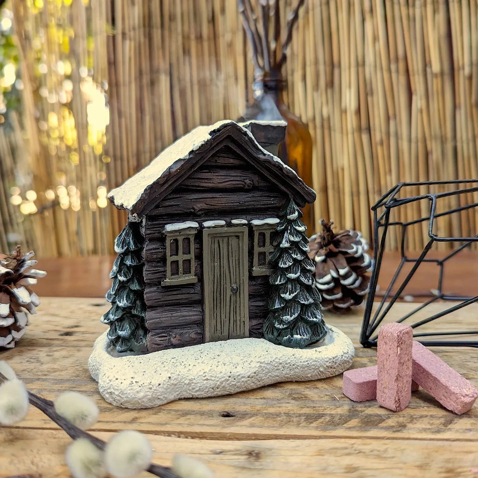 Log Cabin Incense Burner