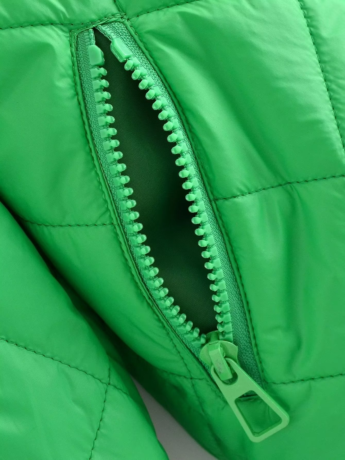 Fall Women Clothing Hooded Quilted Cotton-Padded Jacket Loose Jacket Coat