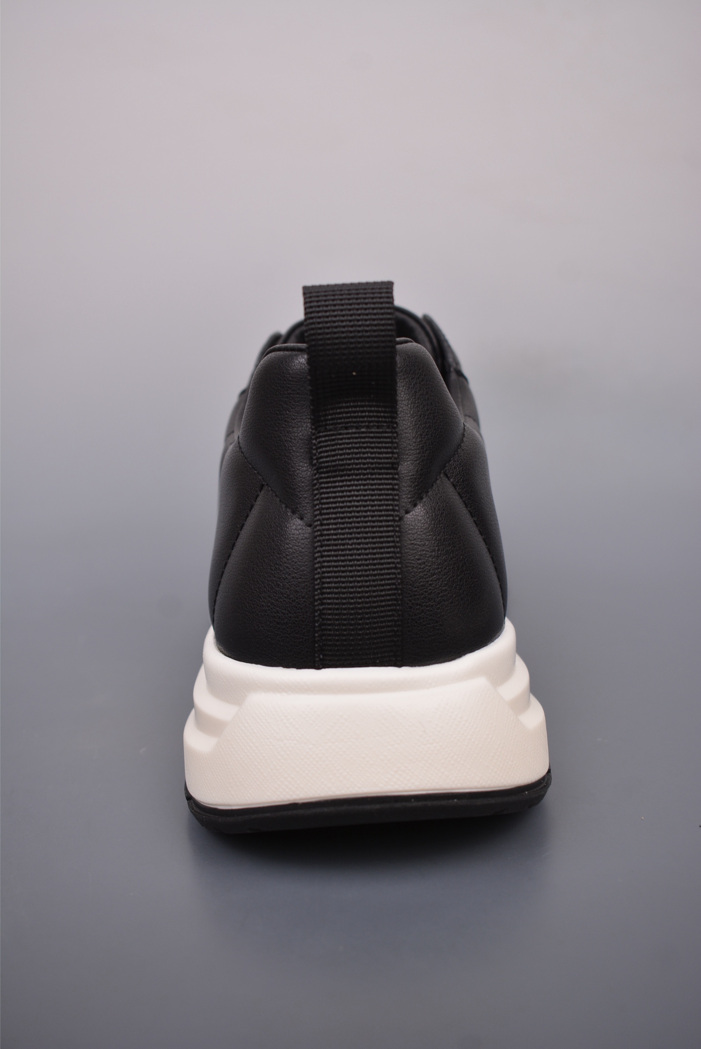 Prada PRAX 01 Triangle Logo Leather Sneakers Diamond Black and White 3D988M_3LF5_FG000