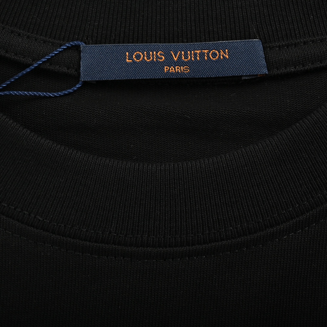 Louis Vuitton 24ss hand-painted large letter logo short sleeve