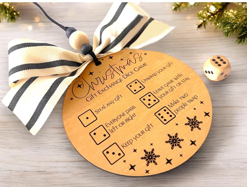 Gift Exchange Dice Game Christmas Ornament