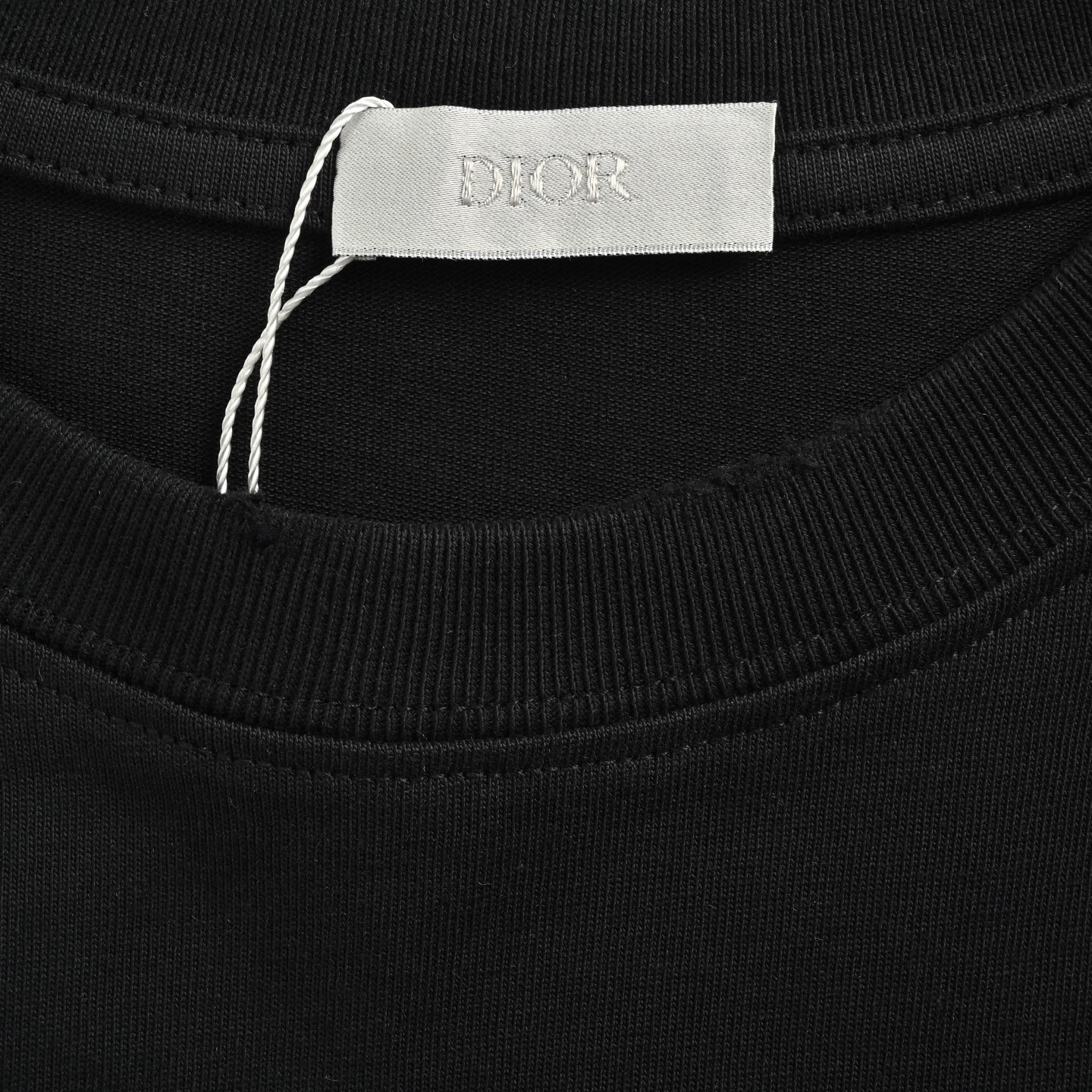 Dior 25ss ripped silver lettering short-sleeve shirt