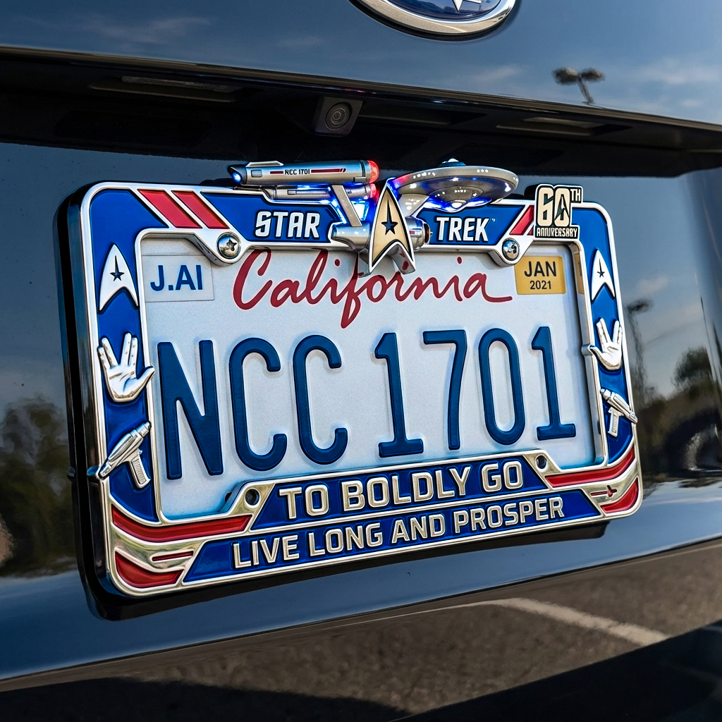 Star Trek 60th Anniversary NCC-1701 License Plate Frame