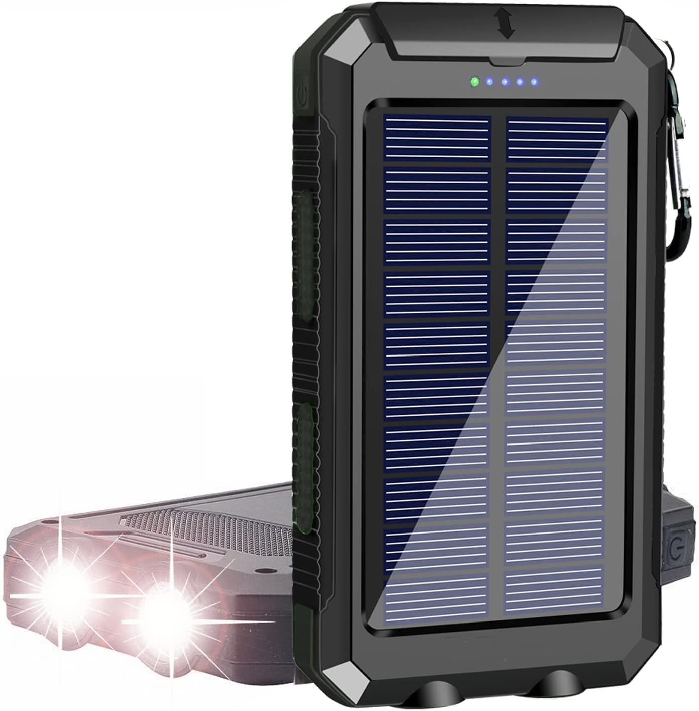 YELOMIN Solar Charger, 38800mAh Portable Solar Power Bank, Waterproof Battery Pack for Outdoor Activities, Camping External Backup Power Charger Dual USB 5V Outputs/LED Flashlights